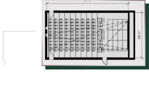 نقشه طراحی فضای داخلی سالن سینما