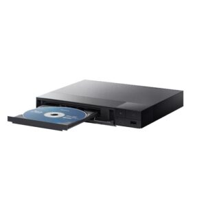 تصویر دستگاه پخش کننده بلوری 4K UHD سونی مدل UBP-X700 در حالت باز و خواندن سی دی فیلم