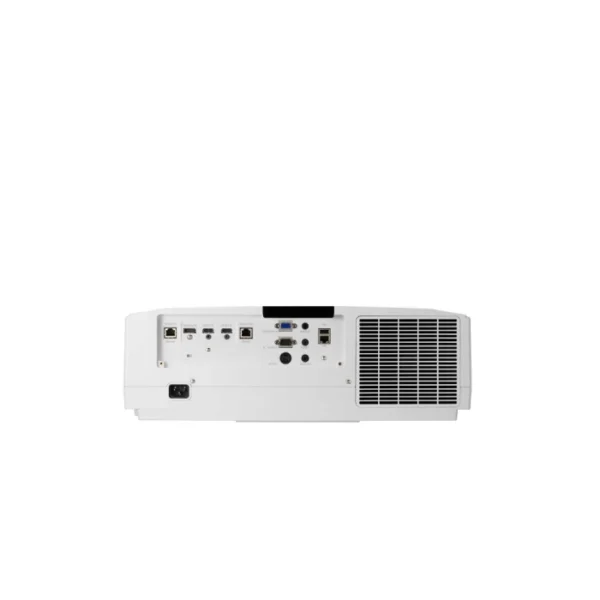 پشت پروژکتور NEC PA803U همراه با پورت‌های اتصال متنوع مثل HDMI، LAN